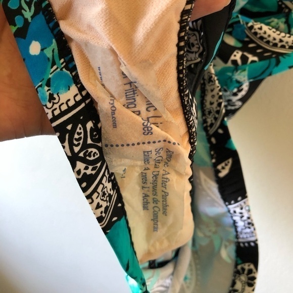 Manhattan Beachwear Plus Black Turquoise One Piece 24W - Picture 8 of 8